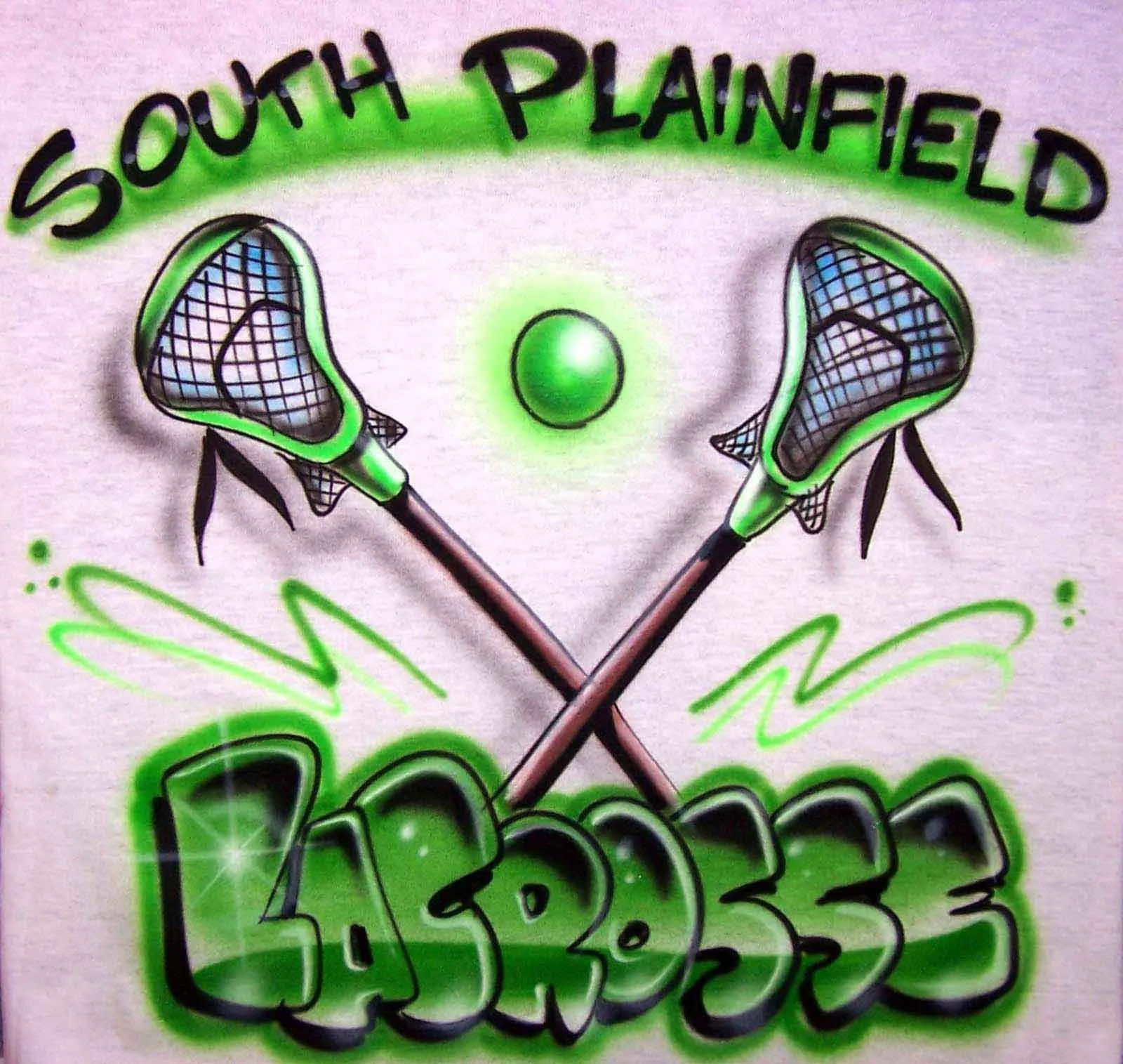 Airbrush Lacrosse Personalized Shirt Design