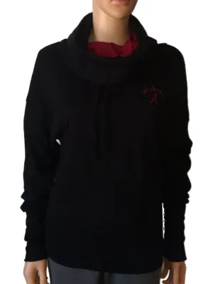 Alabama Crimson Tide Chiliwear Women's Black Funnel Neck LS Sweatshirt (M)