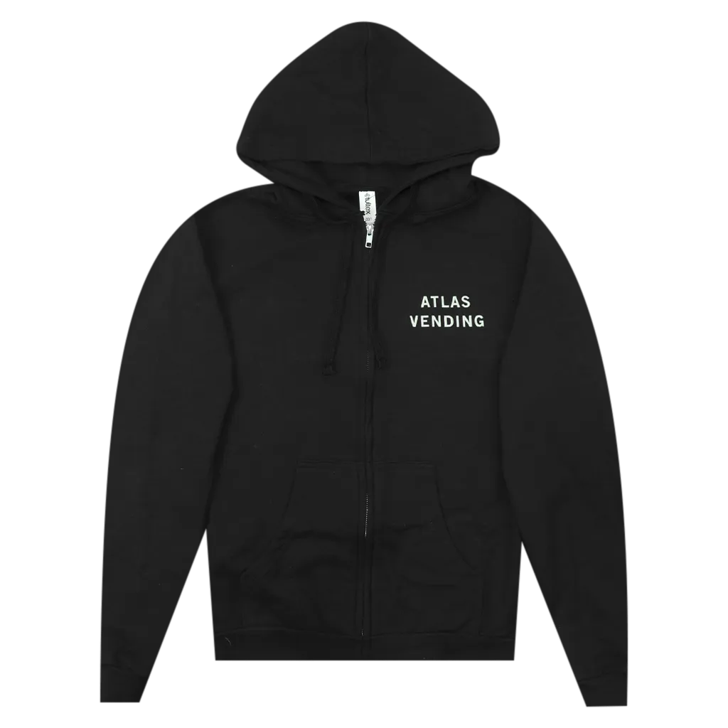 Atlas Vending Black Zip Hoodie