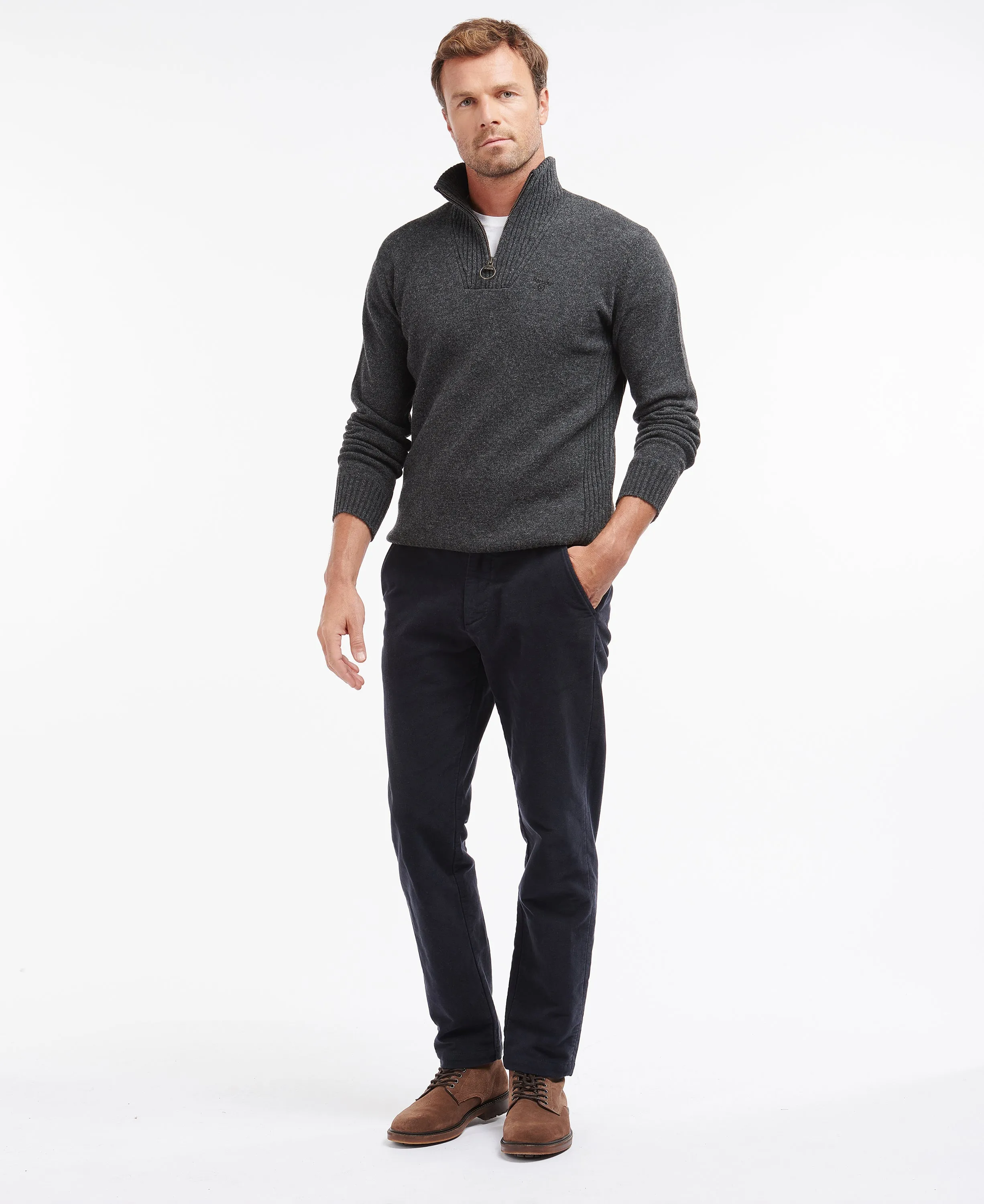 Barbour Essential Lambswool Half Zip Jumper