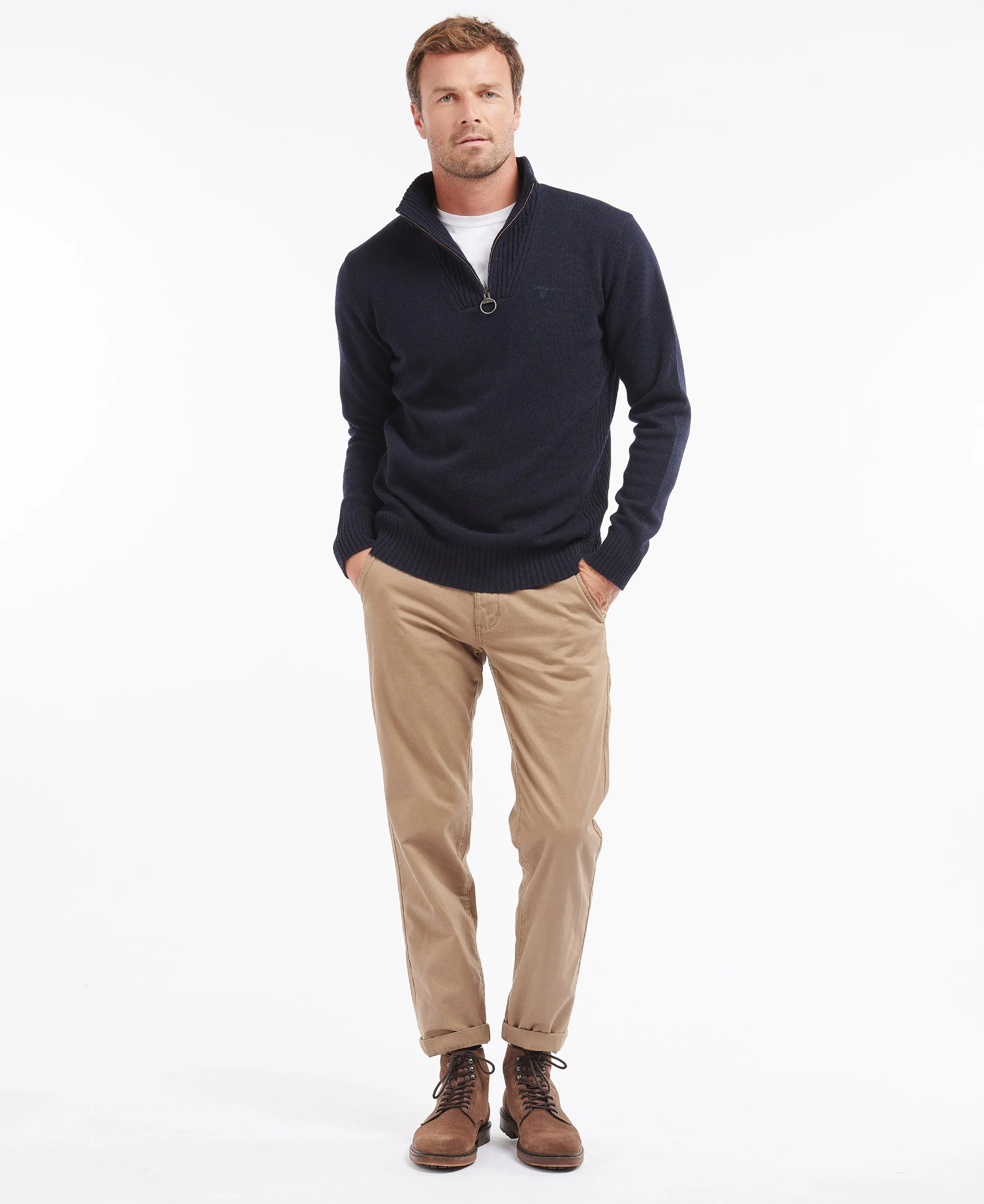 Barbour Essential Lambswool Half Zip Jumper