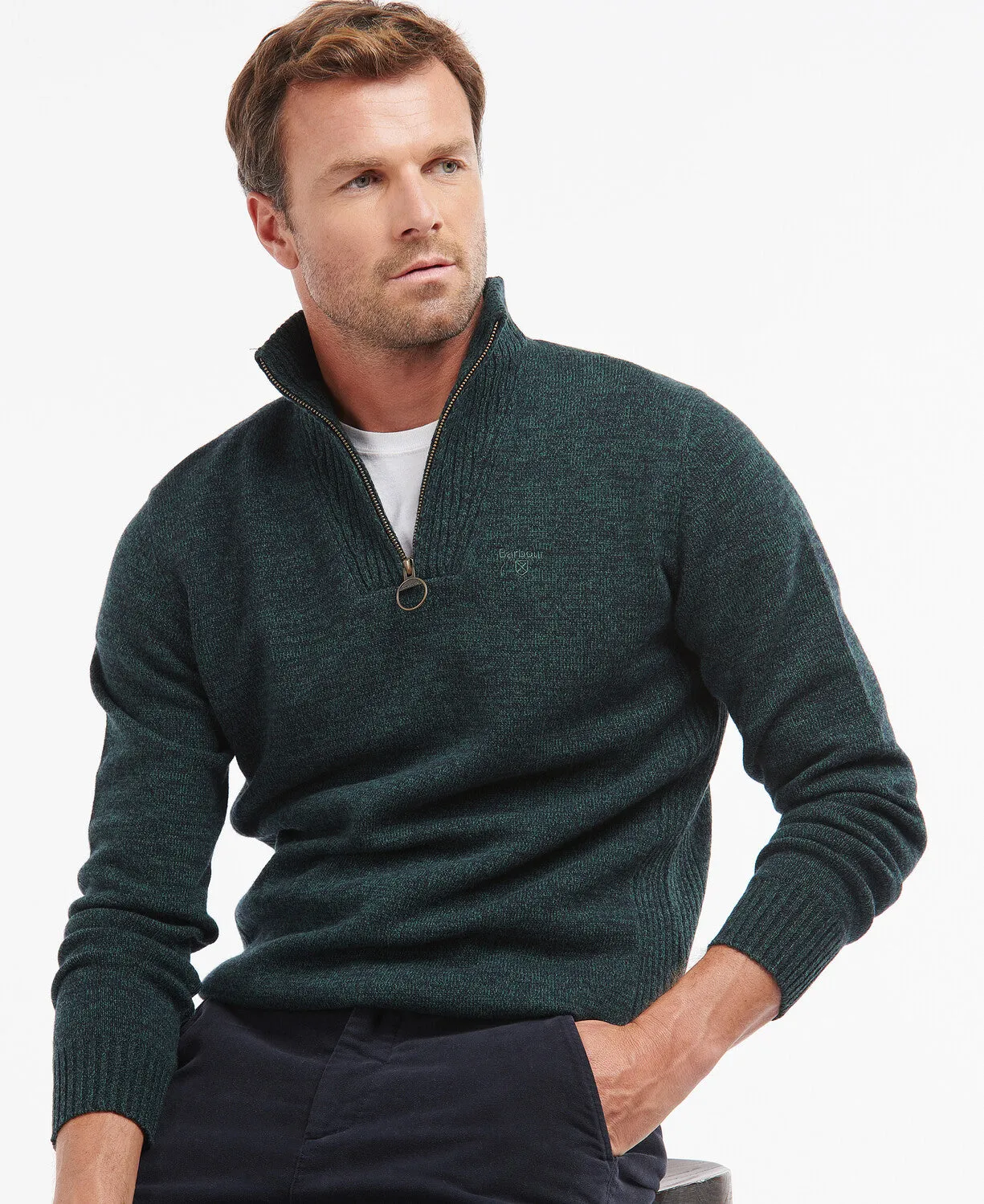 Barbour Essential Lambswool Half Zip Jumper