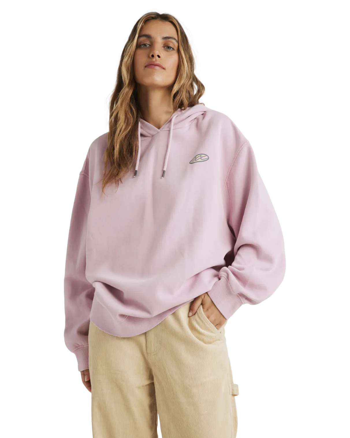 Beach Tour Hoodie in Chalk Pink