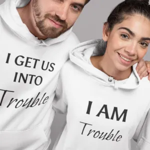 Best Friends Matching Outfits: "I Get Us Into Trouble" & "Out Of Trouble" Set