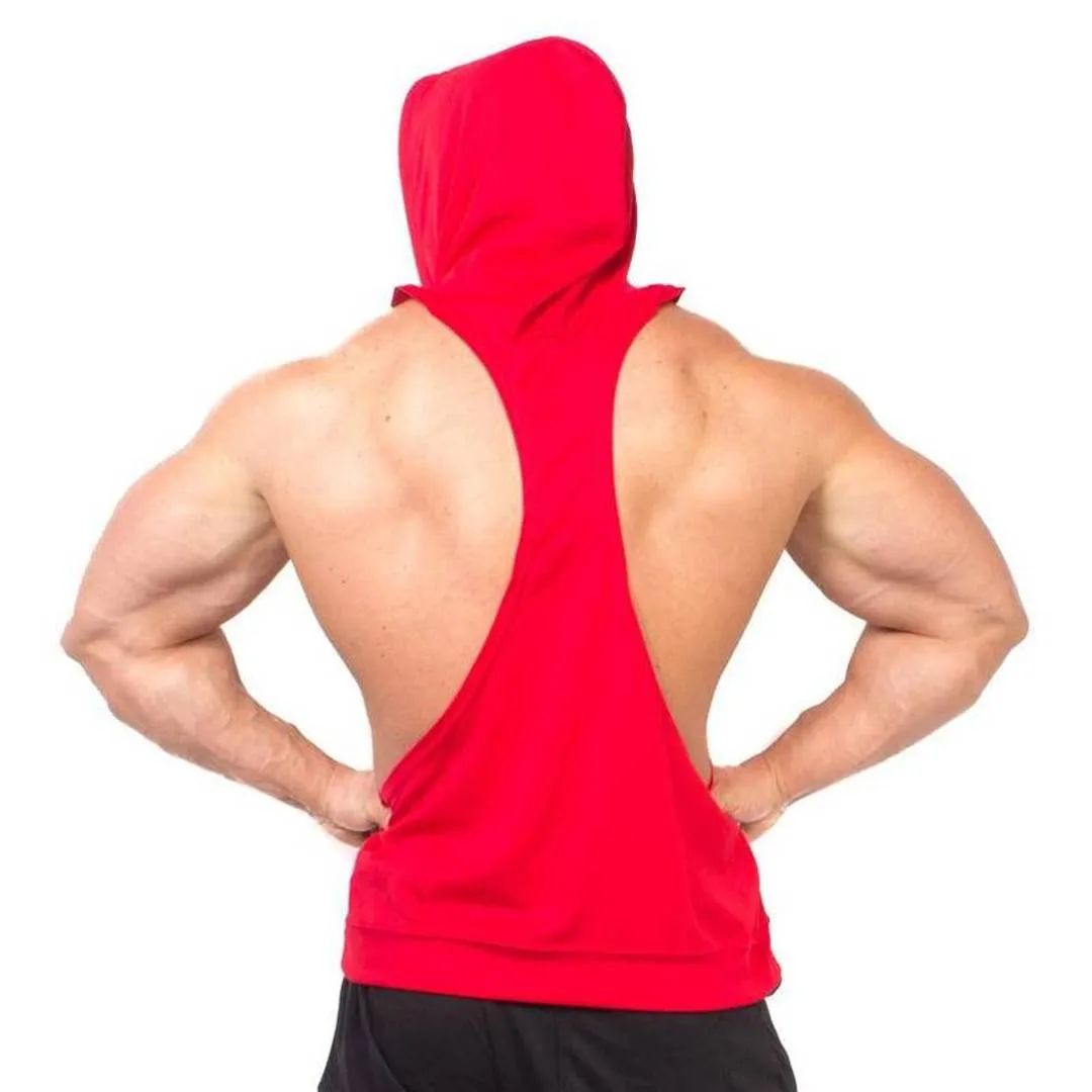 Bodybuilding Mens Gym Cotton Blend sleeveless Hooded Stringer