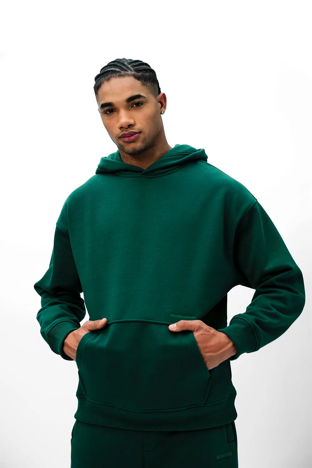 Bottle Green Wear A Hug Oversized Hoodie