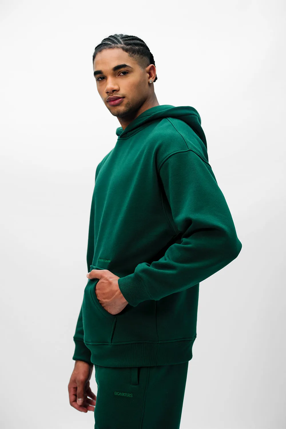 Bottle Green Wear A Hug Oversized Hoodie