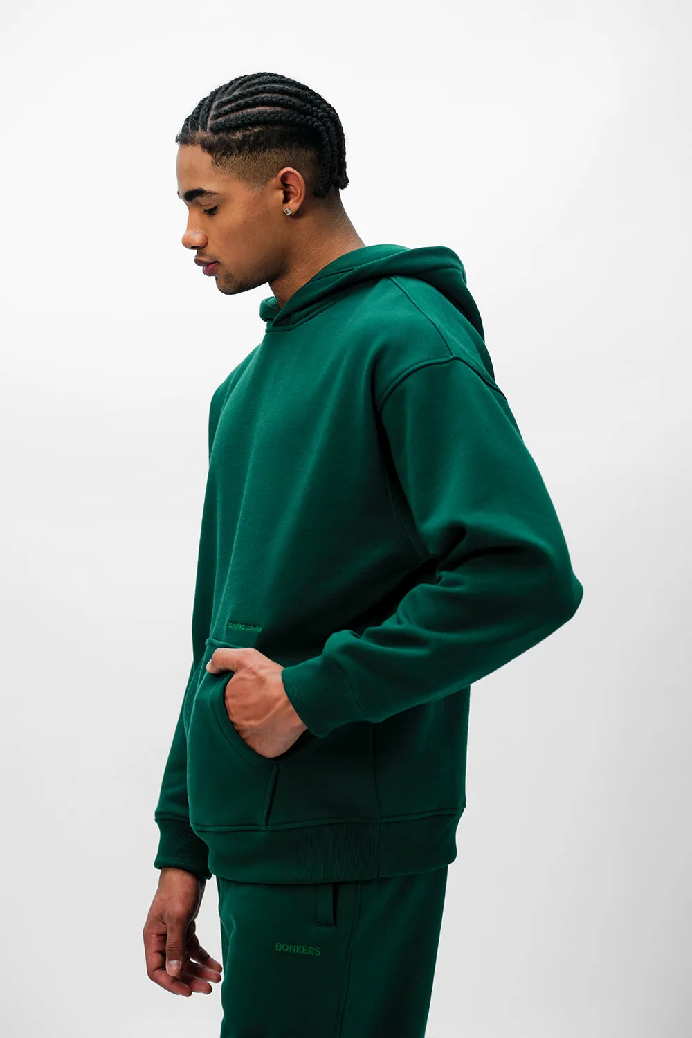 Bottle Green Wear A Hug Oversized Hoodie