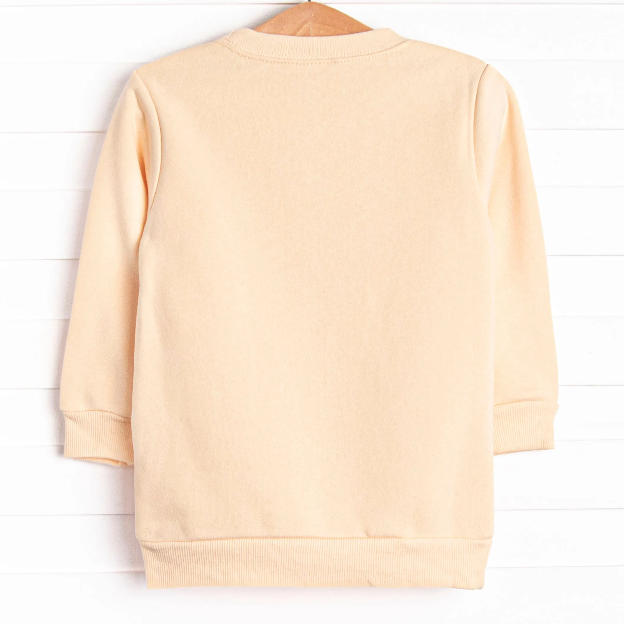 Bow Embroidered Sweatshirt, Cream