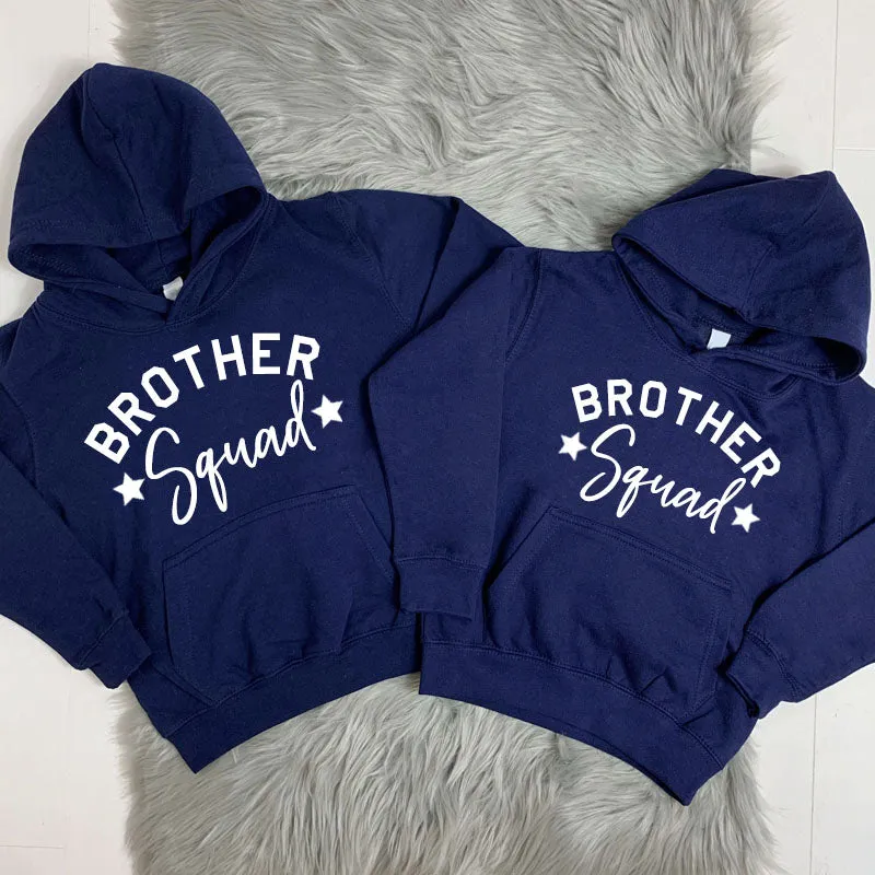 Brother Squad Star Hoodies Navy 99