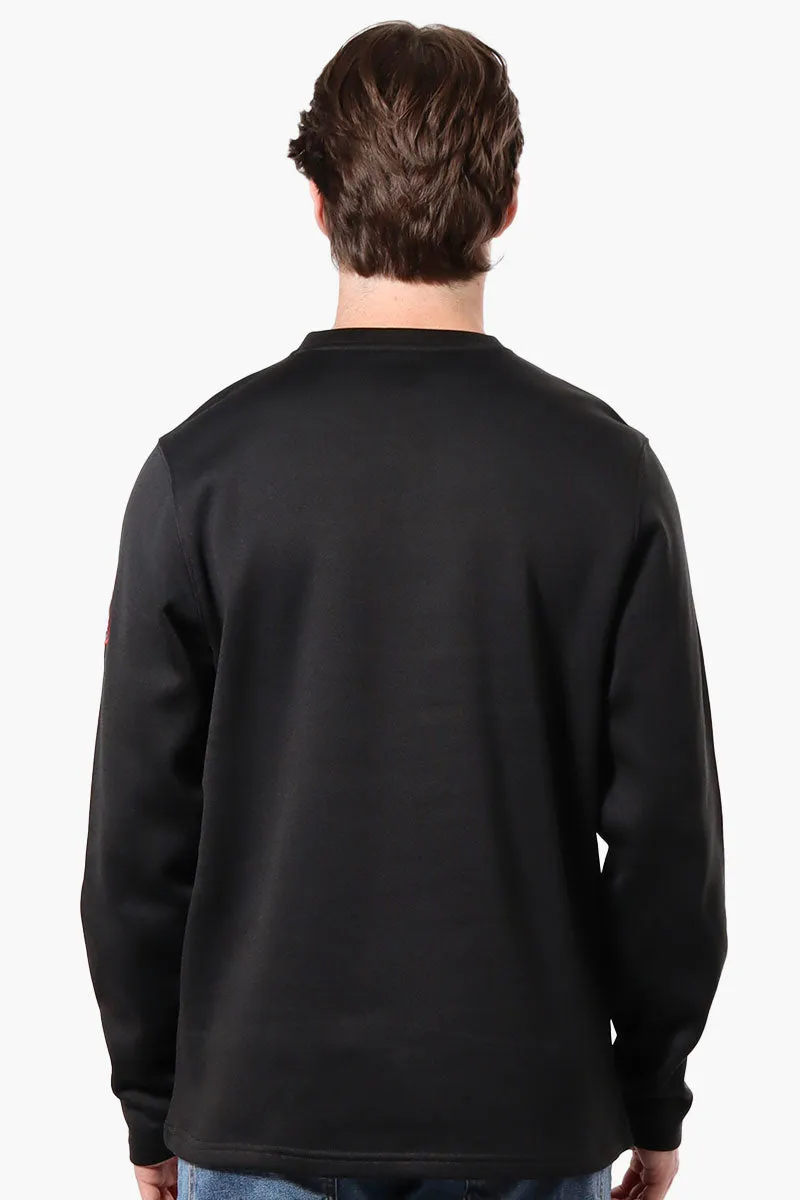 Canada Weather Gear Fleece Henley Sweatshirt - Black