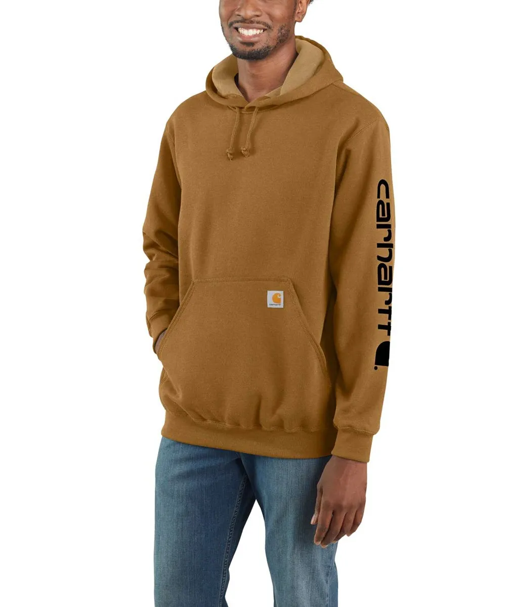 Carhartt Midweight Logo Hooded Sweatshirt - Carhartt Brown