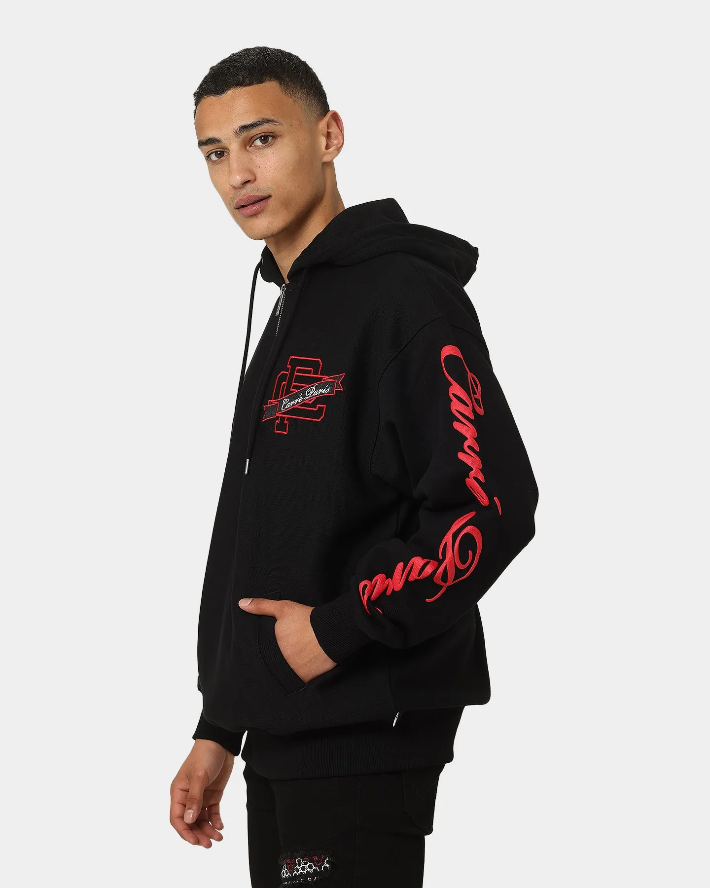 Carré Team Paris 3/4 ZIp Hoodie Black