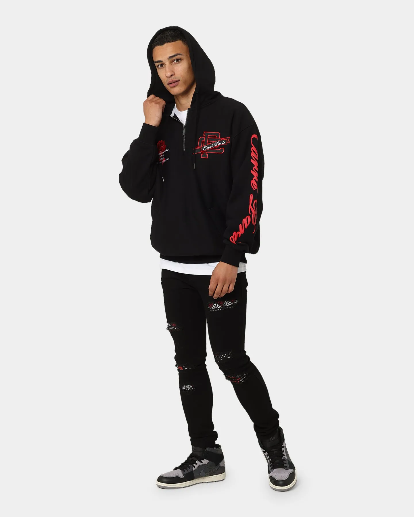 Carré Team Paris 3/4 ZIp Hoodie Black