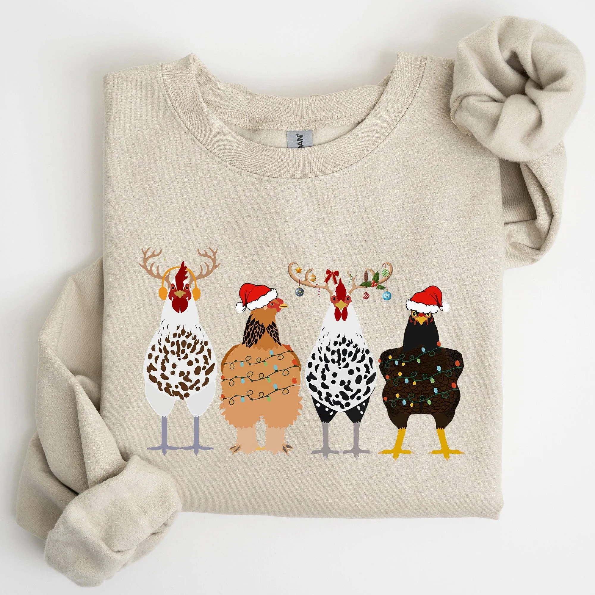 Chickens In A Row, Farm Life, Sweatshirt