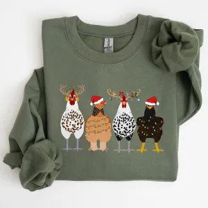 Chickens In A Row, Farm Life, Sweatshirt