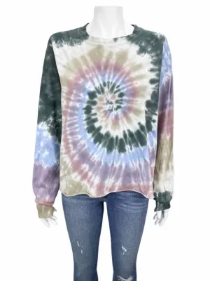 Daydreamer Women's Tie-Dye Jersey Top Olive/Multi Size L