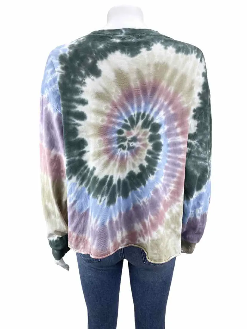 Daydreamer Women's Tie-Dye Jersey Top Olive/Multi Size L