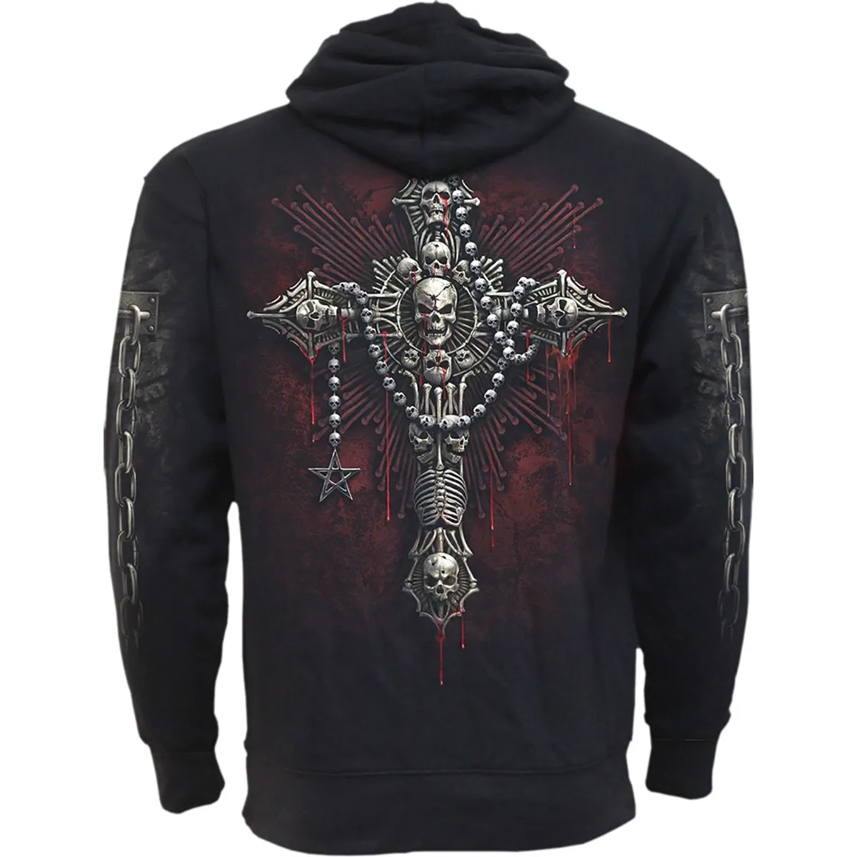 DEATH BONES - Side Pocket Hoody Black