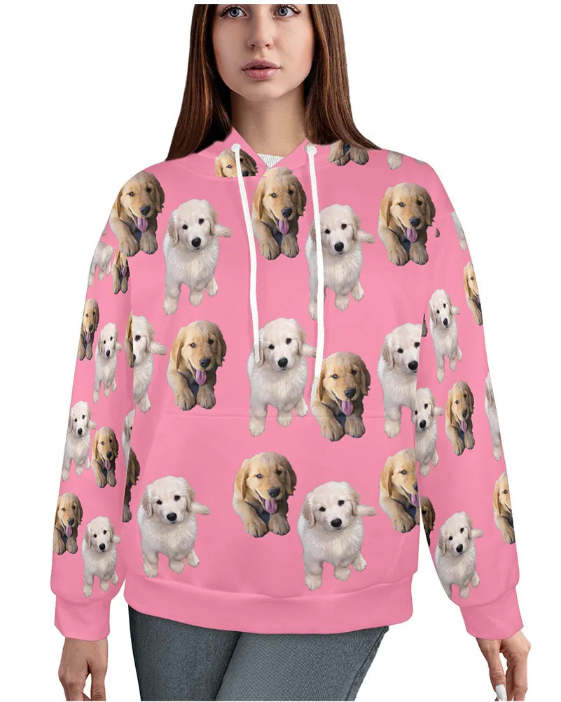 Dog Photo Personalised Hoodie Womens