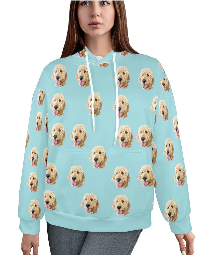 Dog Photo Personalised Hoodie Womens