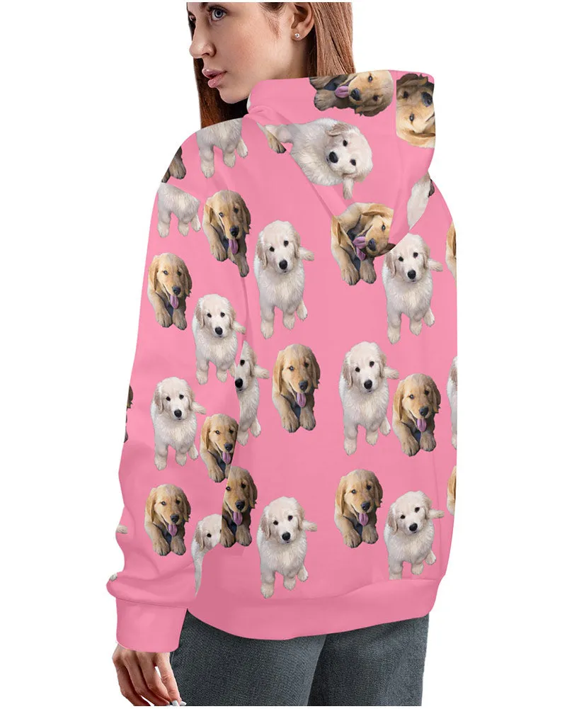 Dog Photo Personalised Hoodie Womens