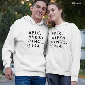 Epic Hubby & Wifey Since [Date] - Custom Matching Set for Couples' Outfits