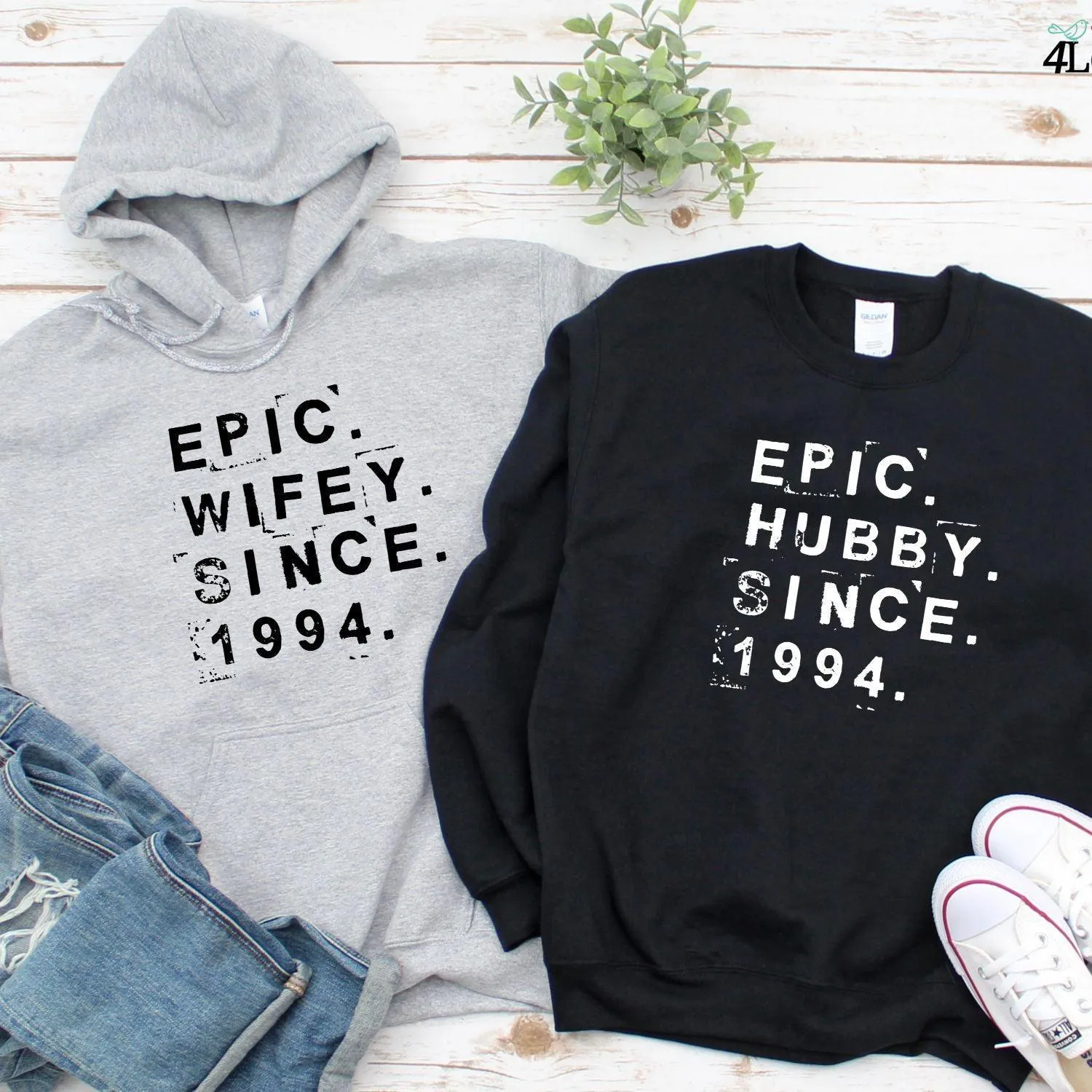 Epic Hubby & Wifey Since [Date] - Custom Matching Set for Couples' Outfits