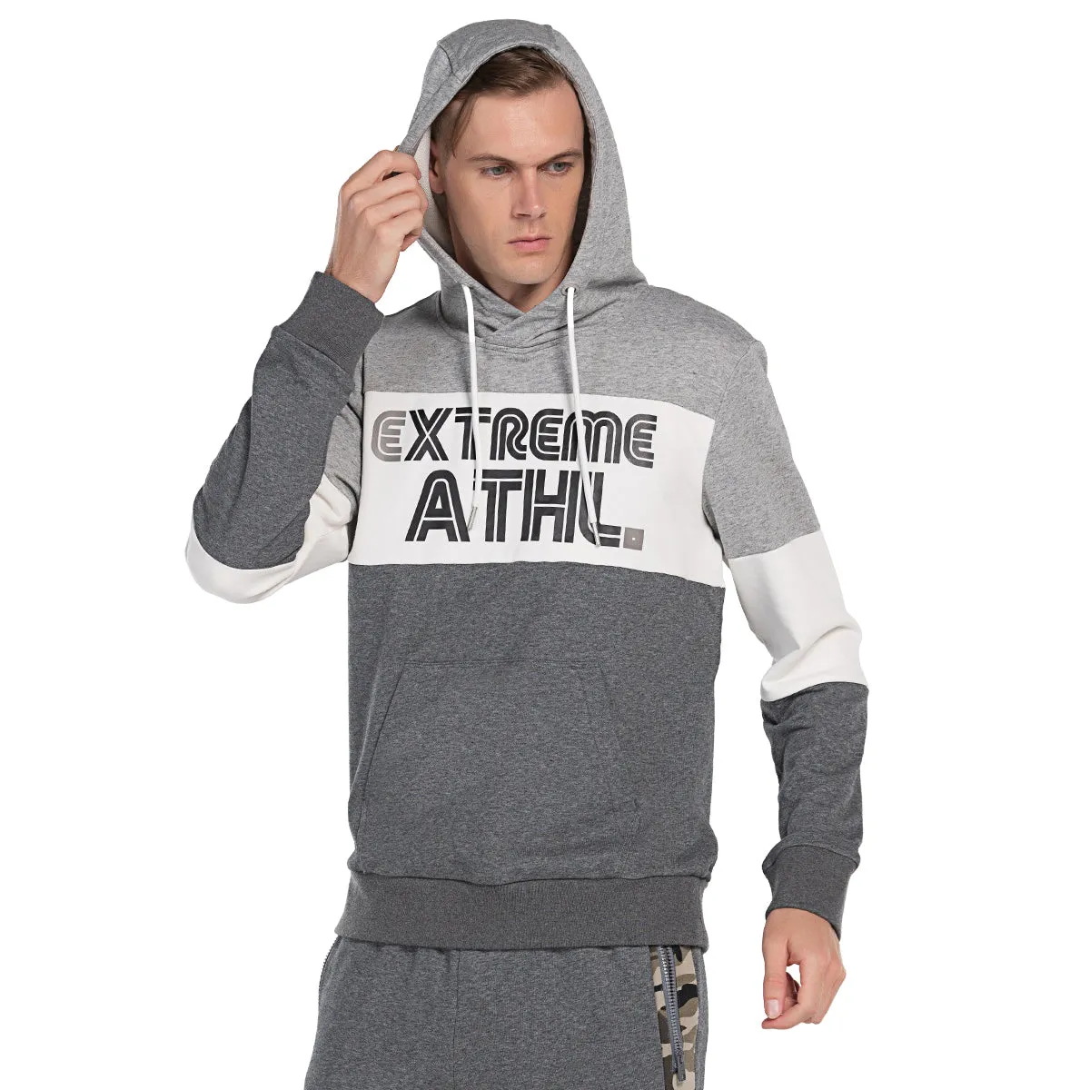 Extreme Pop Mens Hoodie Sweatshirts Jumper size S M L XL CHARCOAL LIGHT GREY RED