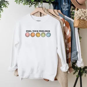 Feel Your Feelings Rainbow  Graphic Sweatshirt