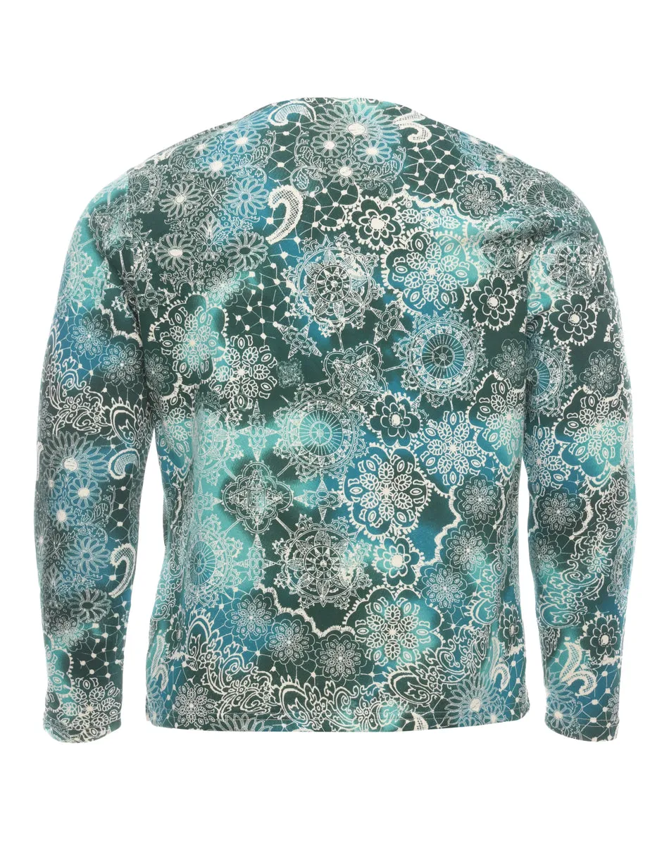 Floral Printed Sweatshirt - S