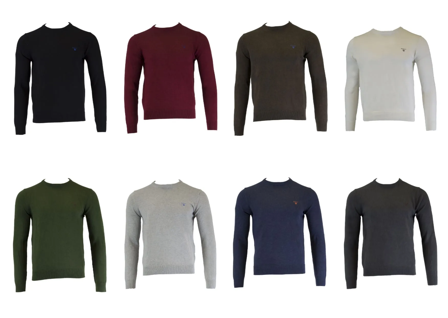 Gant Men's Contrast Cotton Crew Neck Sweater