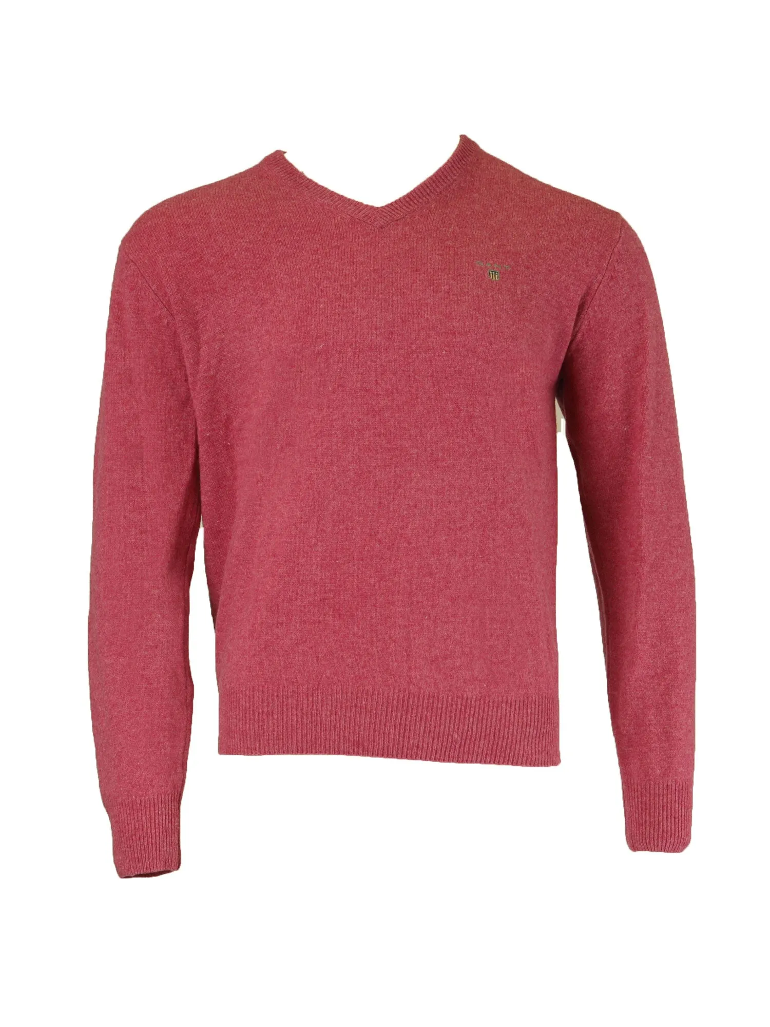 Gant Men's Solid Lambswool V-Neck Sweater Size Medium $175 NWT