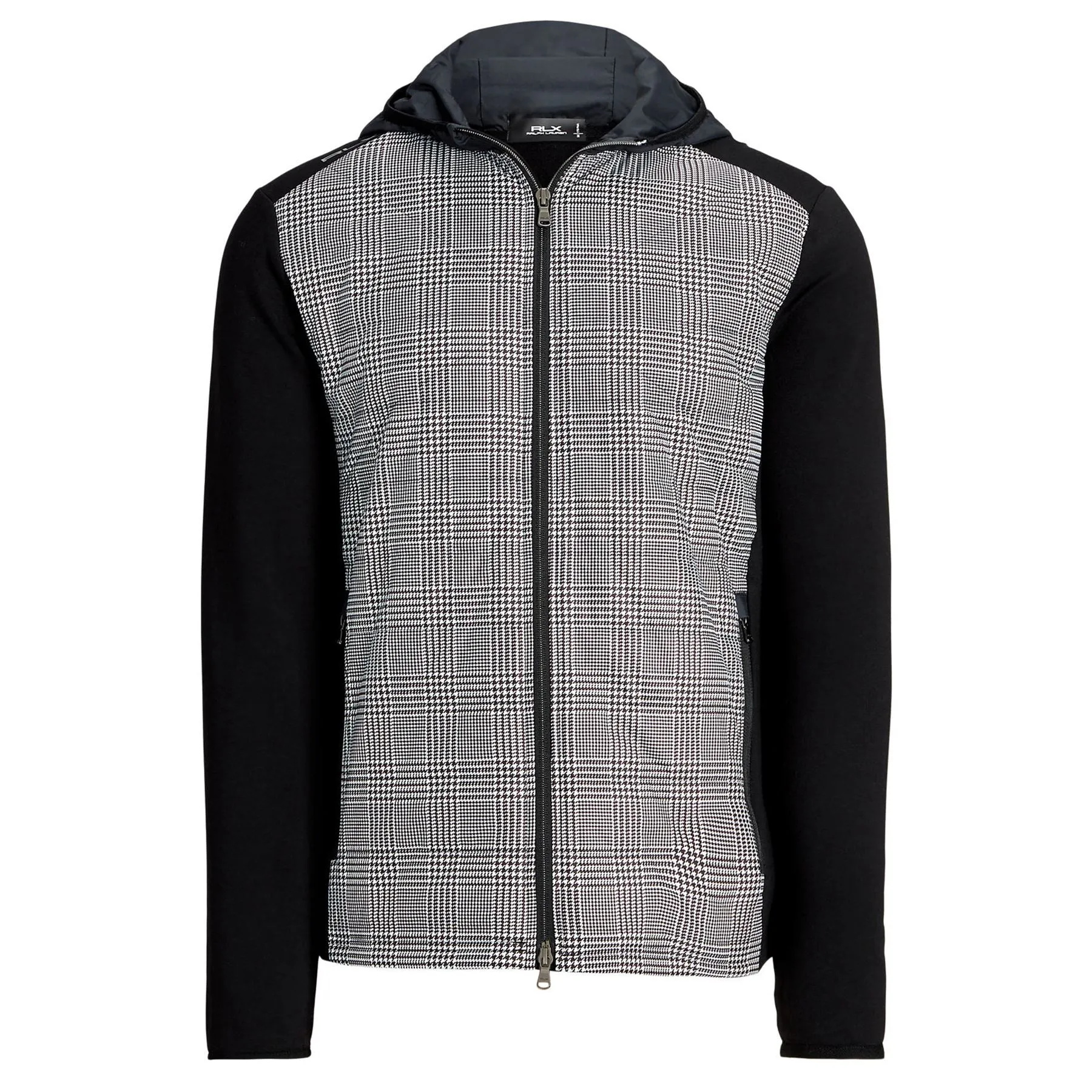 Glen Plaid Hybrid Hooded Jacket Polo Black/Crisp Glen - SS24