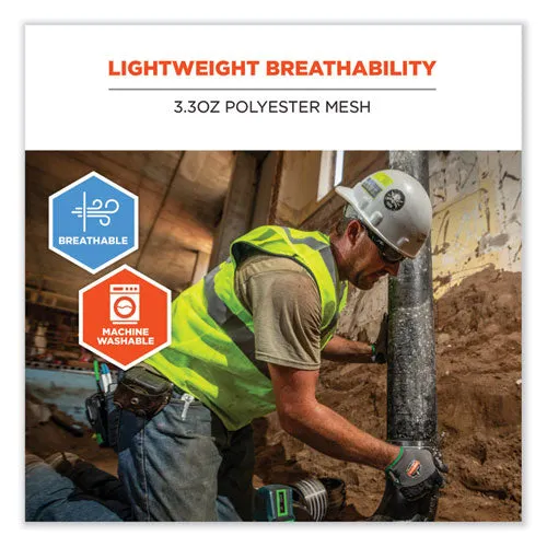 Glowear 8210hl Class 2 Economy Mesh Hook And Loop Vest, Polyester, 2x-large/3x-large, Lime, Ships In 1-3 Business Days