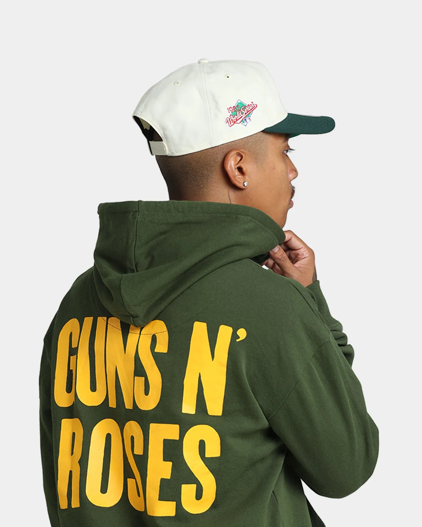 Guns N Roses Gun Logo Hoodie Forest Green