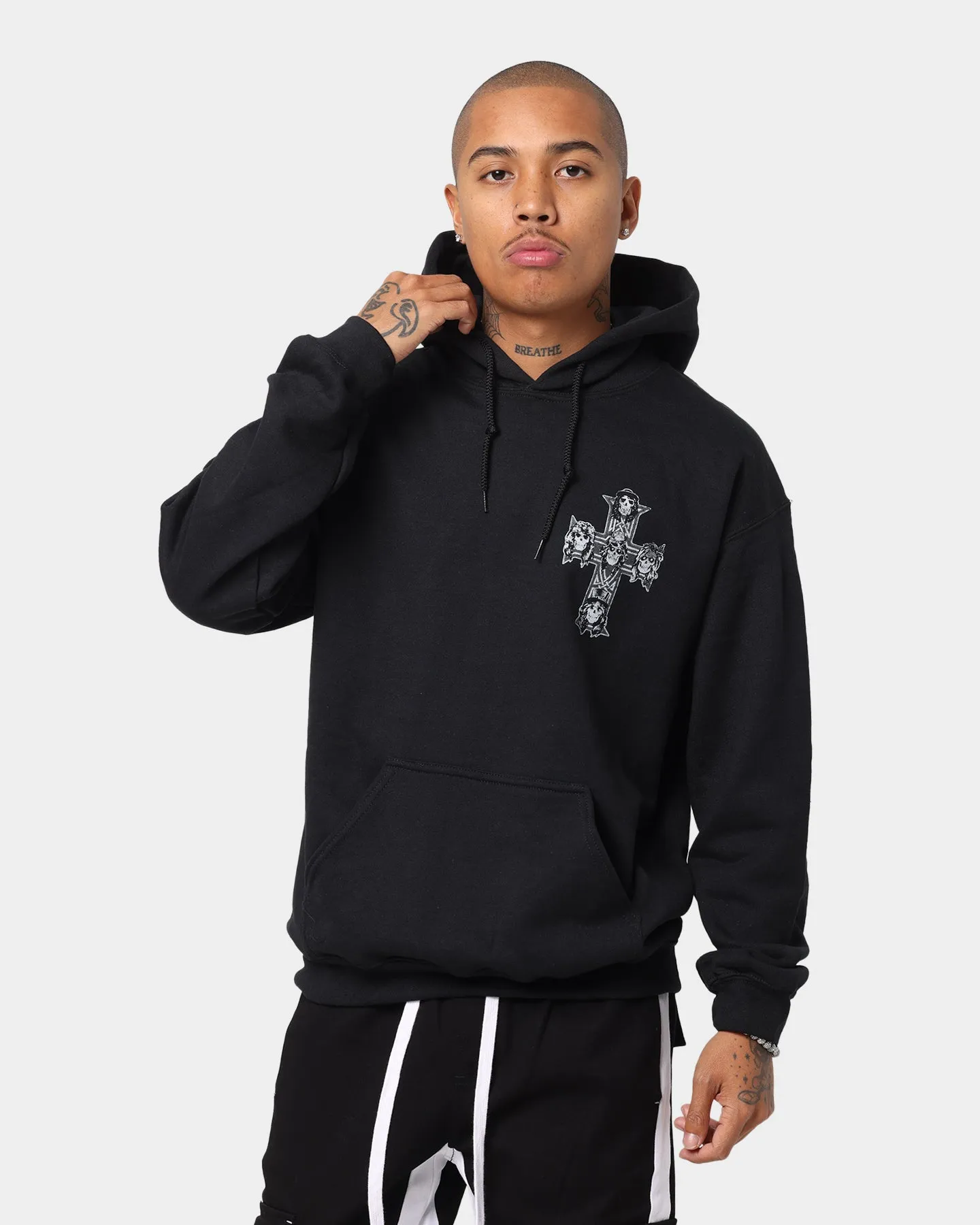 Guns N Roses Many Skull Hoodie Black