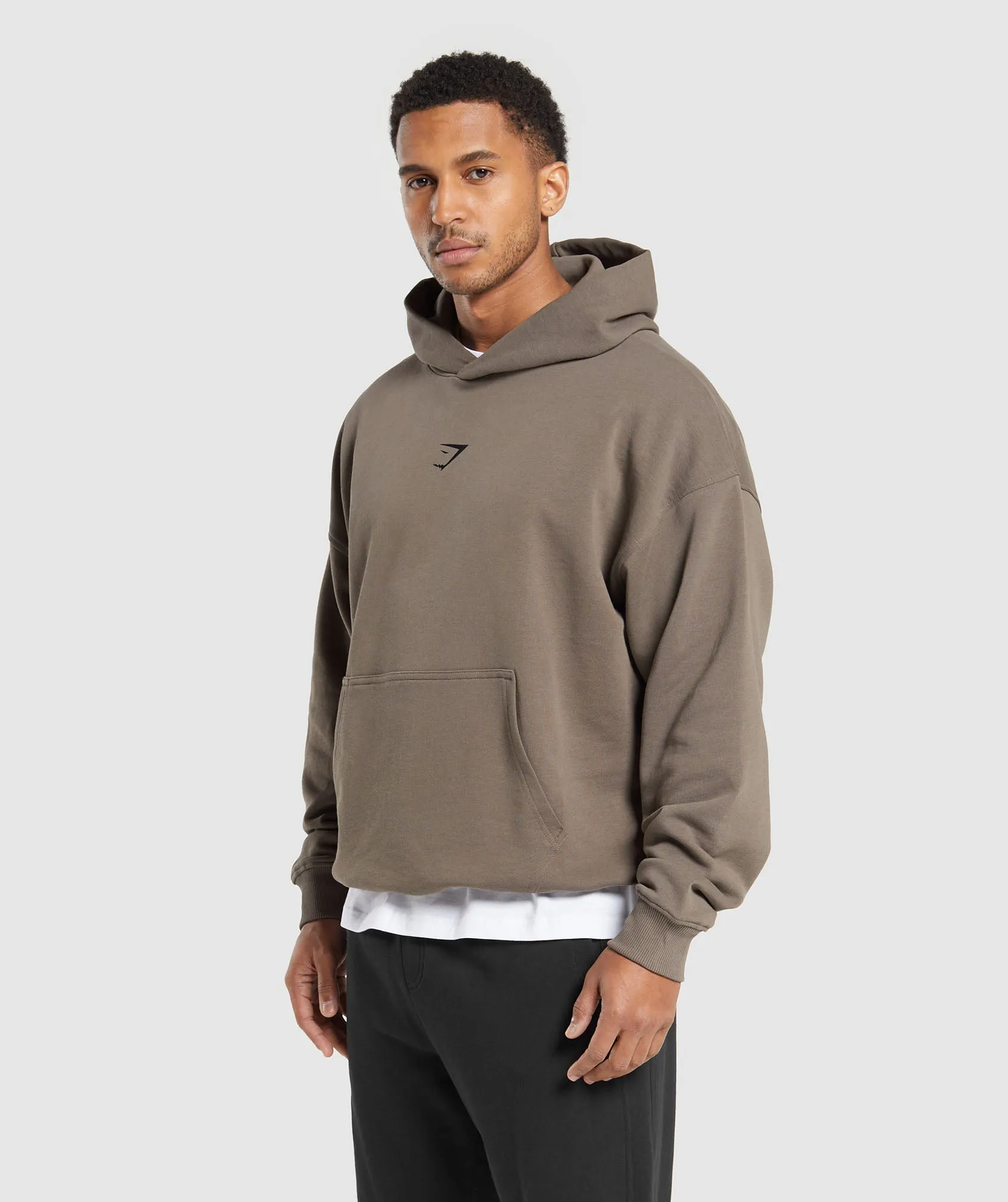 Gymshark Built in the UK Hoodie - Camo Brown