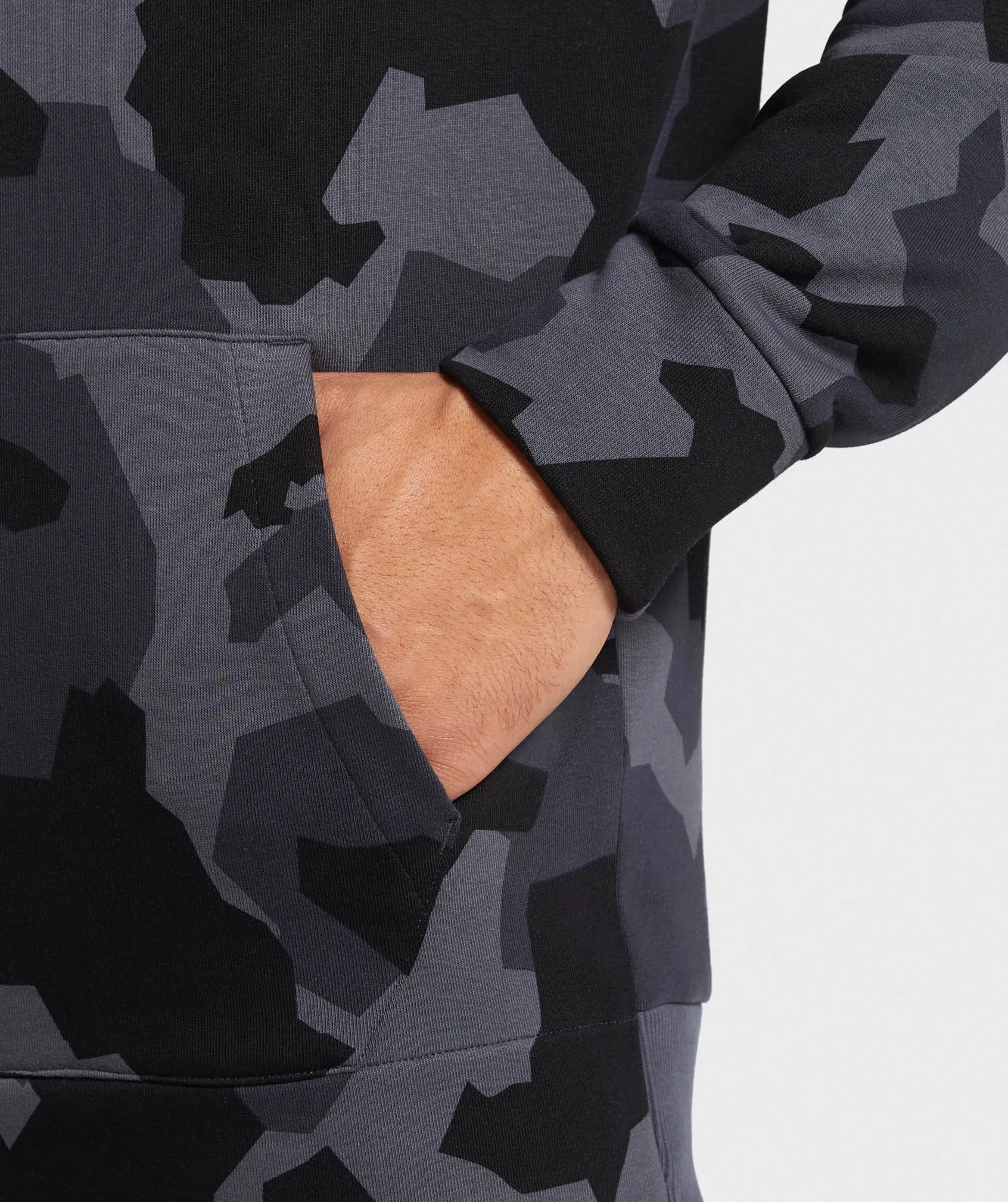 Gymshark Camo Hoodie - Black