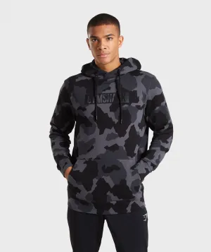 Gymshark Camo Hoodie - Black