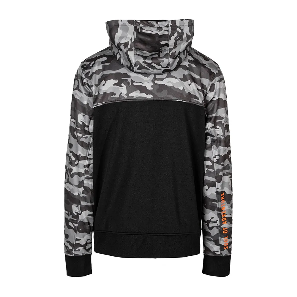 Half Zip Performance Hoodie | Blackout Military Camo