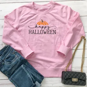 Halloween Pumpkin Alphabet Print Sweatshirt Female Wholesale