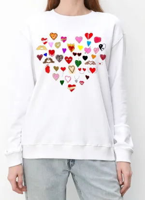 Hearts Crewneck Sweatshirt