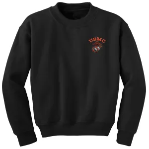 High Velocity Orange USMC Embroidered Sweatshirt