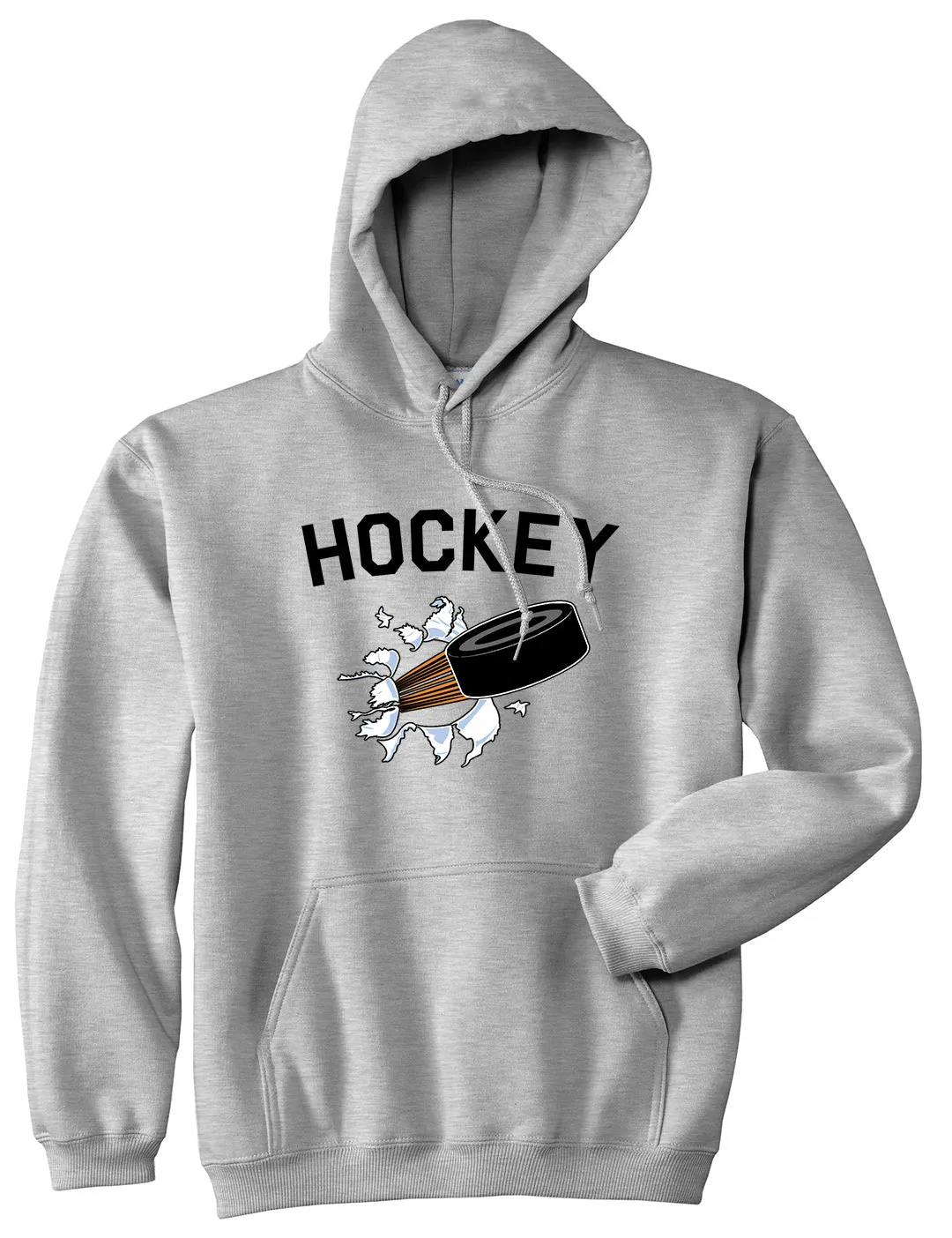 Hockey Goalie Puck Mens Pullover Hoodie