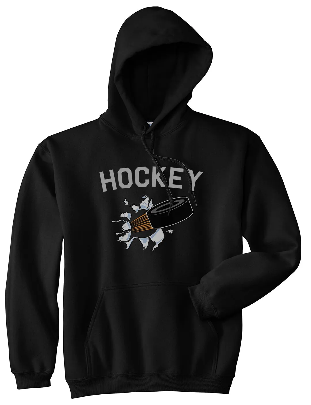 Hockey Goalie Puck Mens Pullover Hoodie