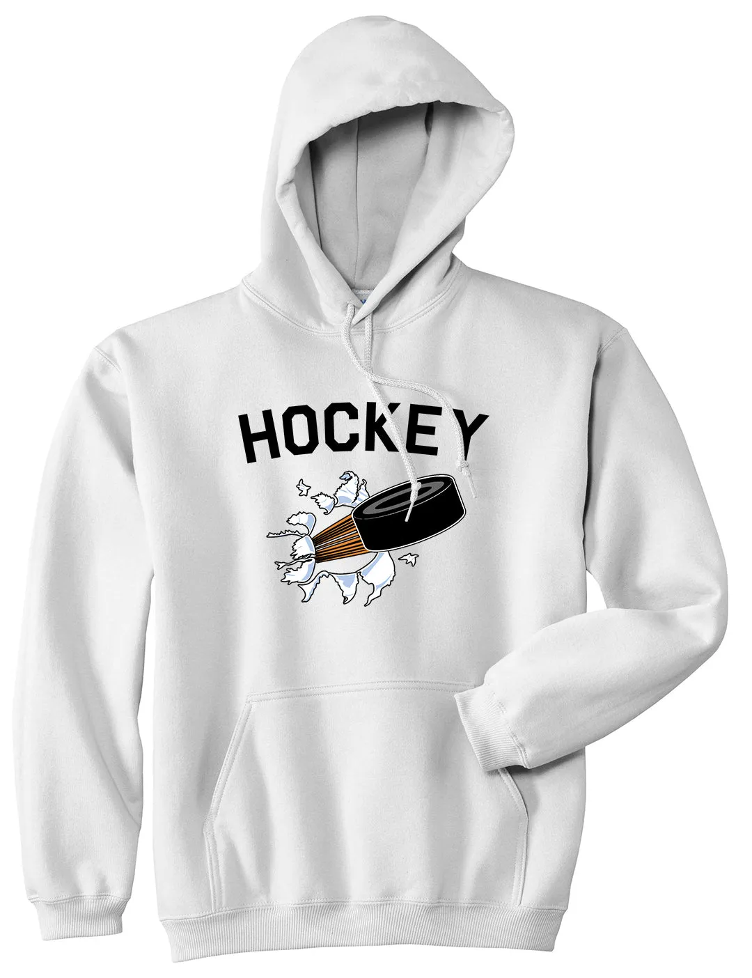 Hockey Goalie Puck Mens Pullover Hoodie