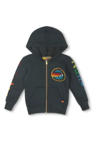 KID'S AVIATOR NATION ZIP HOODIE - CHARCOAL