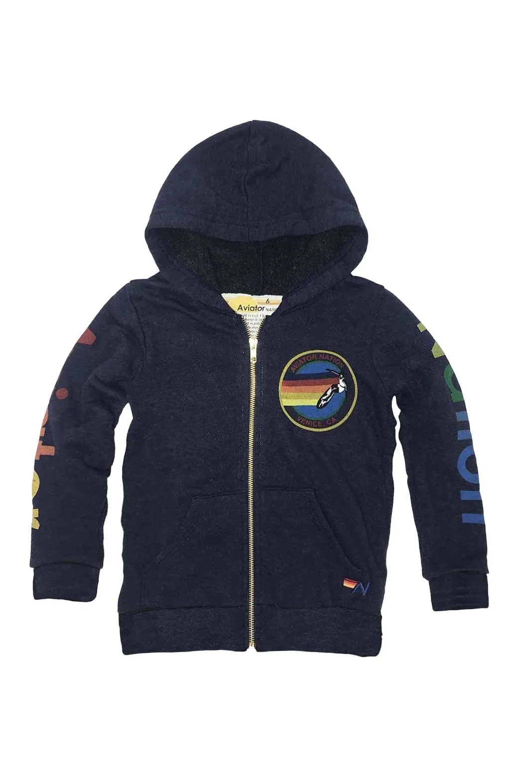 KID'S AVIATOR NATION ZIP HOODIE - NAVY