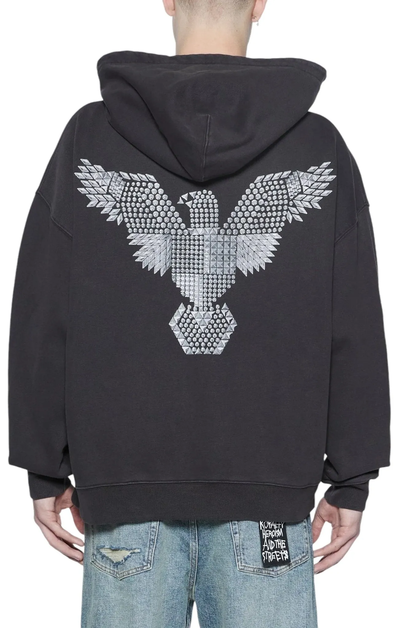 Ksubi Eagle Ekcess Hoodie Faded Black